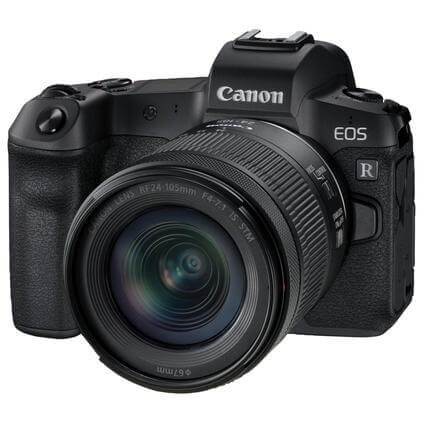 CANON EOS R Body + RF 24-105mm F4-7.1 IS STM - Systemkamera (Fotoauflösung: 30.3 MP) Schwarz