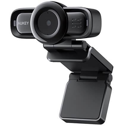 Aukey Webcam 1080 w ClipOn base black USB 2.0
