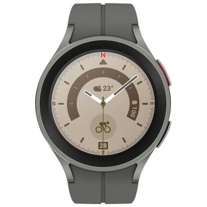 SAMSUNG Galaxy Watch5 Pro (45 mm, Bluetooth-Version) - Smartwatch (Breite: 20 mm, -, Gray Titanium )