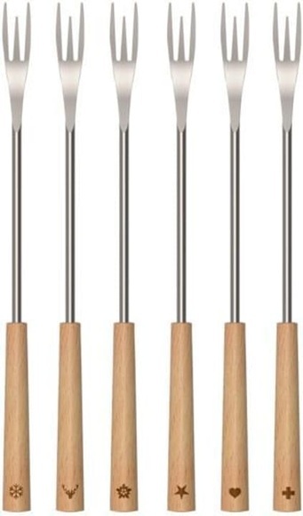 Kisag 2IN1 Fonduegabeln Wood Fondue Set