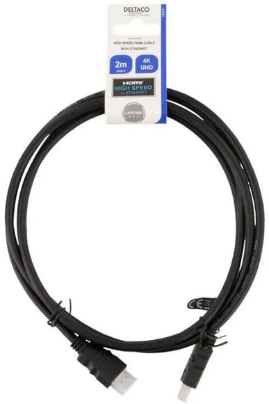 Deltaco High Speed Hdmi-920 w/Ethernet;4K;60Hz;UHD;2m Kabel