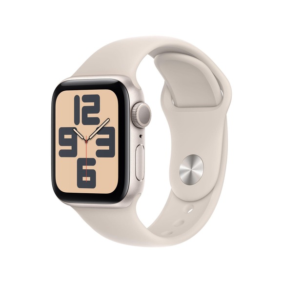 APPLE Watch SE (GPS) 40 mm - Smartwatch (S/M 130-180 mm, Fluorelastomer, Polarstern/Polarstern)