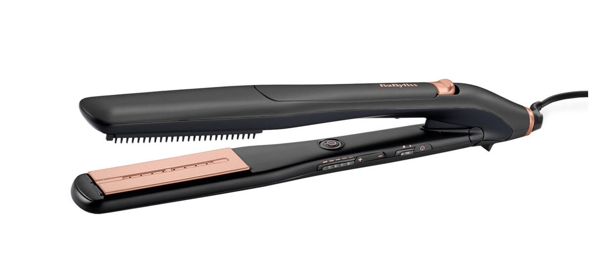 BABYLISS ST596E Steam - Haarglätter (Schwarz)