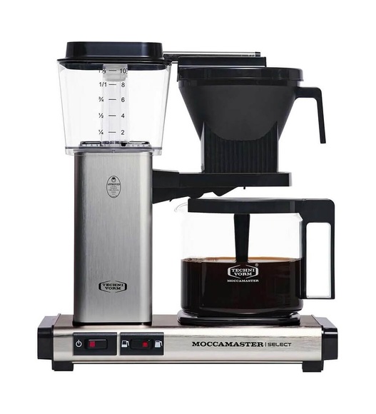 Moccamaster KBG Select Kaffeemaschine Silber (gebürstet) Fassungsvermögen Tassen=10 Glaskanne, Warmhaltefunktion