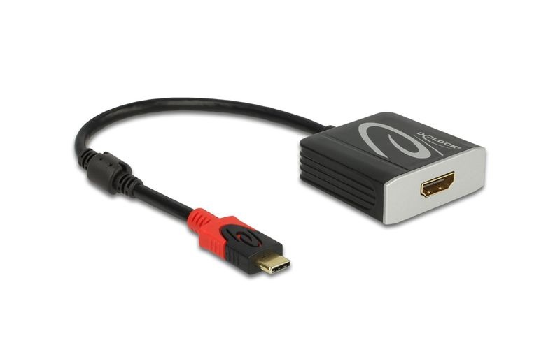 DeLOCK - Videoschnittstellen-Converter - HDMI / USB - USB-C (M) bis HDMI (W) - 20 cm - Schwarz