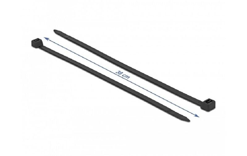 Delock Kabelbinder Schwarz 200 mm x 4.8 mm, 50 Stück