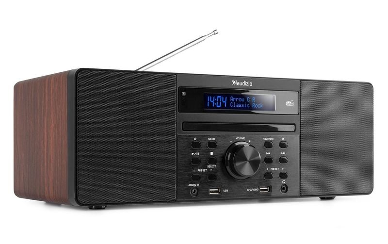 Audizio Prato - DAB+ Radio mit BT u. CD, Holzoptik