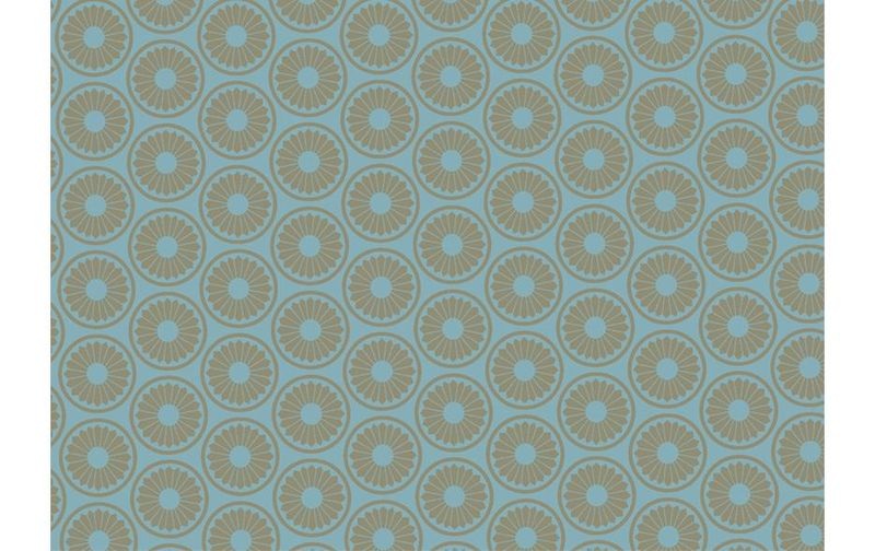 Braun + Company Geschenkpapier By Nature Floral 70 cm x 1 m, Blau/Schwarz