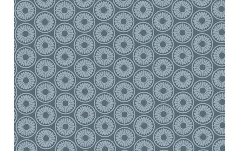 Braun + Company Geschenkpapier By Nature Floral 70 cm x 1 m, Blau