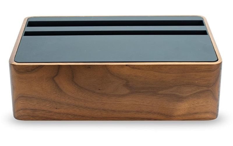 ALL DOCK Wireless Handy-Dockingstation Smartphone Schwarz, Walnuss