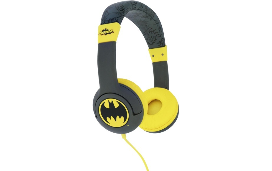 OTL Technologies - Batman Headset Kinder Kopfhörer On-Ear 85dB Begrenzte Lautstärke (DC0764) - Grau / Schwarz
