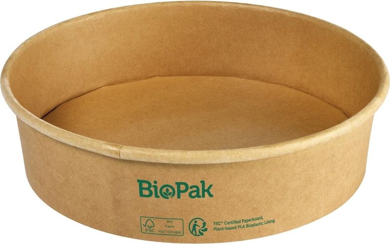 BioPak Salat-Schale Ronda 900 ml, Braun, 50 Stück