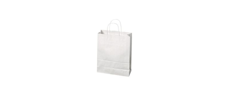 Brieger Papiertüte 24 x 11 x 31 cm, Weiss