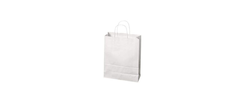Brieger Papiertüte 32 x 14 x 42 cm, Weiss