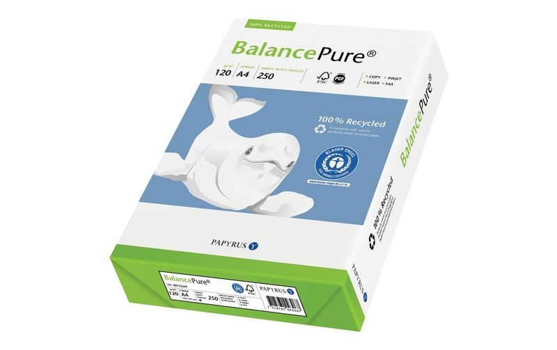 Balancepure Kopierpapier A4, Hochweiss, 120 g/m², 250 Blatt