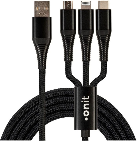 onit USB A - Lightning/Micro-USB/USB C; 1 m Kabel