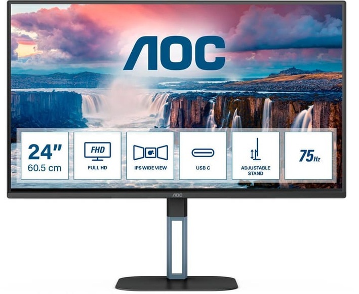 AOC Value-line 24V5C/BK - V5 series - LED-Monitor - 61 cm (24