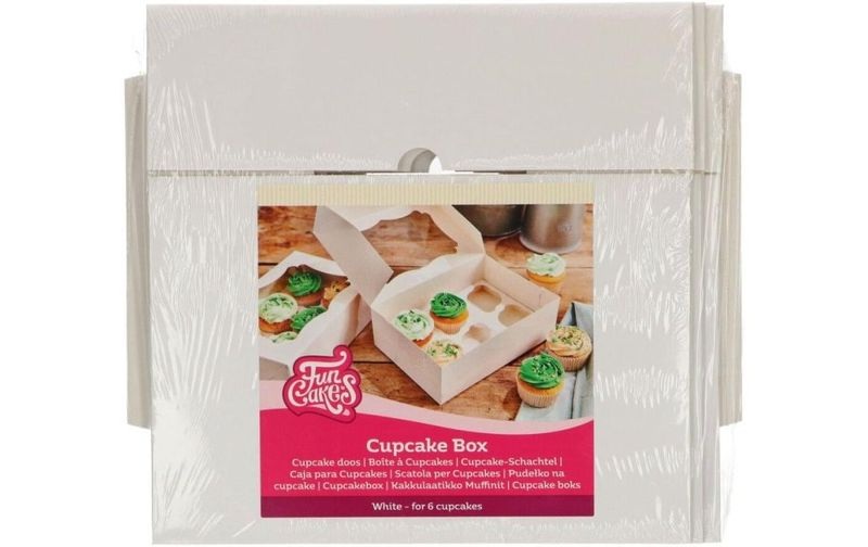 Funcakes Cupcake-Box 24 x 16.5 x 7.5 cm, 3 Stück