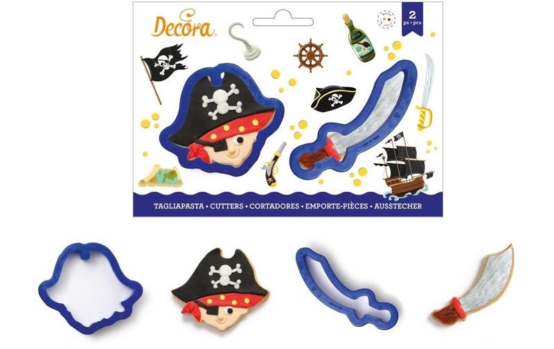 Decora Guetzli-Ausstecher-Set Mini 2 Stück, Pirat