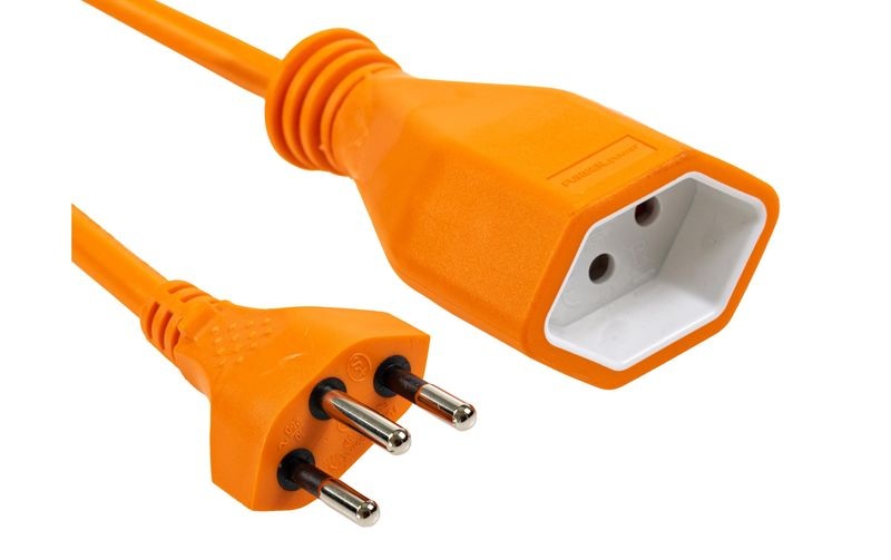 FURBER.power Verlängerungskabel T13-T12 5.0 m Orange
