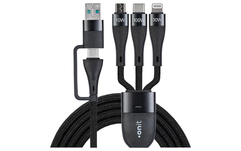 onit USB-Ladekabel USB A/USB C - Lightning/Micro-USB B/USB C