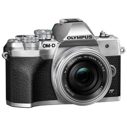 OLYMPUS OM-D E-M10 Mark IV Body + M.Zuiko Digital ED 14-42mm F3.5-5.6 EZ Pancake - Systemkamera (Fotoauflösung: 20.3 MP) Silber