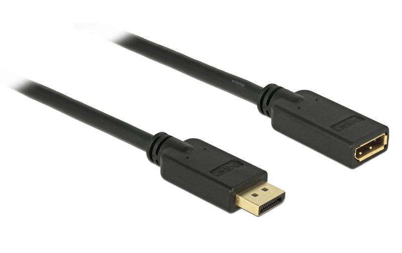 Delock DisplayPort Verlängerungskabel [1x DisplayPort Stecker - 1x DisplayPort Buchse] 15 m Schwarz