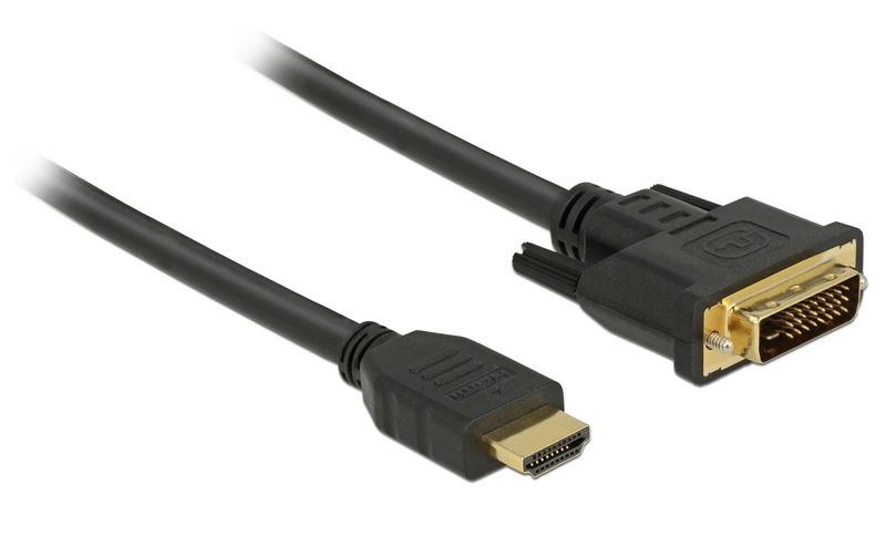 DeLock Kabel HDMI - DVI, 0.5m, bidirektional