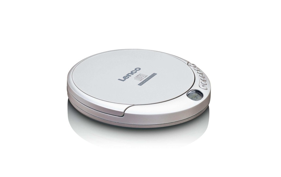 Lenco CD-201 Tragbarer CD-Player CD, CD-R, CD-RW, MP3 Akku-Ladefunktion Silber