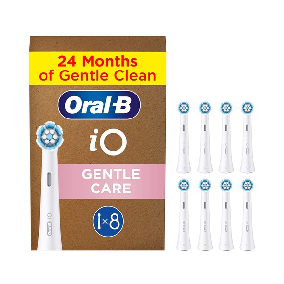 Oral-B iO FFU Sanfte Reinigung Aufsteckbürsten 8er Weiss