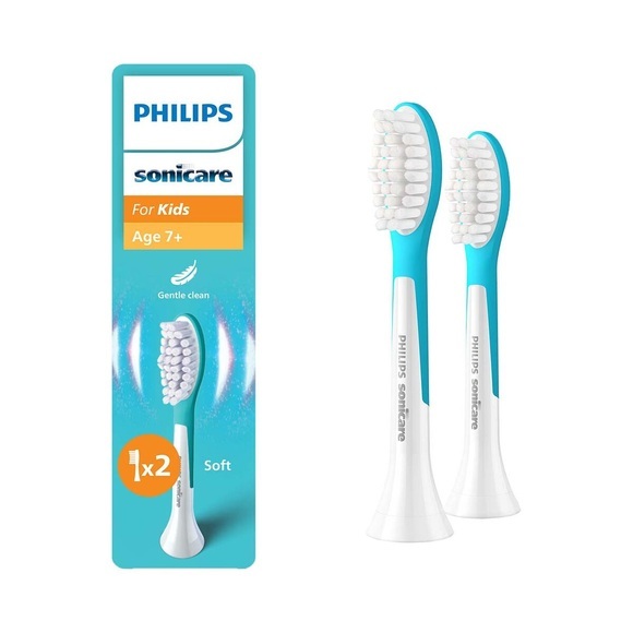 Philips Kids 2St HX6042/90 Ersatz-Zahnbürsten ? Ersatzbürste/Zahnpflege Zubehör ? Weiss / Grün