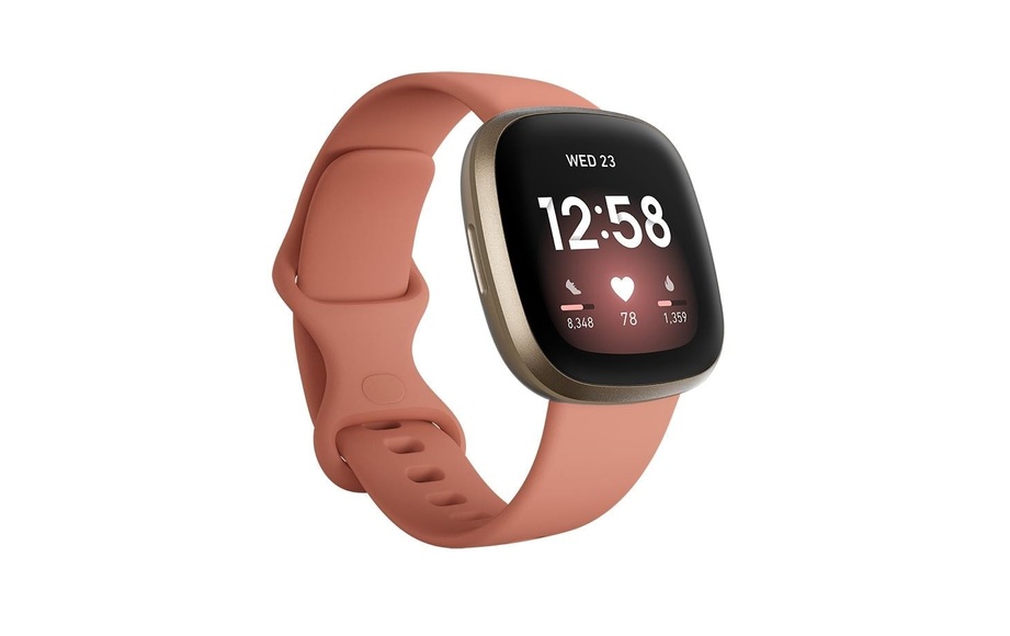 FITBIT Versa 3 - Smartwatch (Silikon, Pink/Gold)