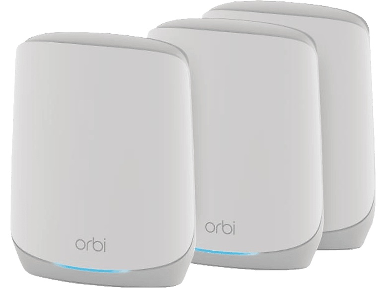 NETGEAR Orbi RBK763S - WLAN-System (Router, 2 Extender) - bis zu 697 m² - Netz - GigE - 802.11a/b/g/n/ac/ax