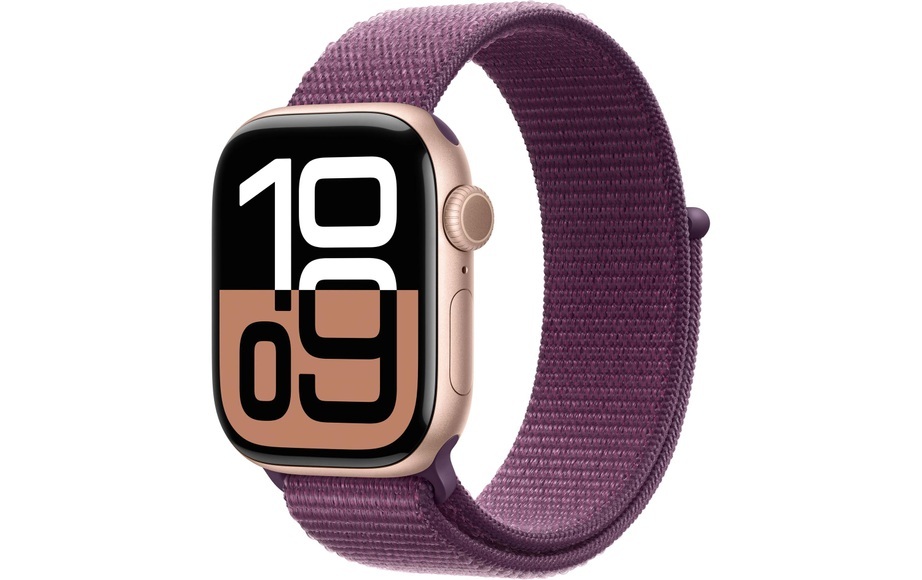 Apple Watch Series 10 GPS 42mm Rose Gold Aluminium/Plum Sport Loop