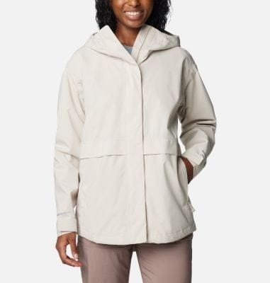 Regenjacke Mit Kapuze Damen Ecru S