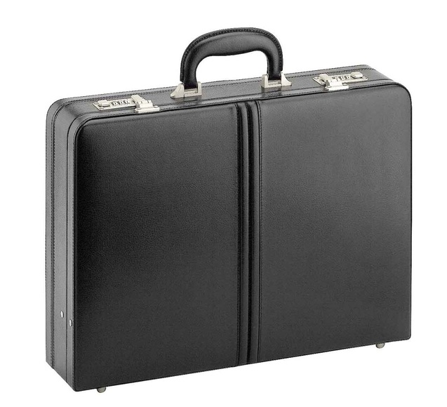 D&N Tradition Business, Aktenkoffer aus Leder in schwarz
