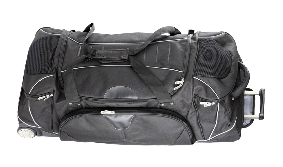 Dermata Lederwaren Trolley Reisetasche 95cm aus Nylon in Schwarz