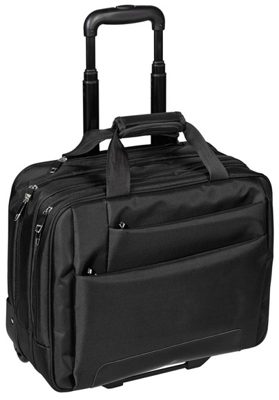 Dermata Lederwaren Business Trolley 47cm aus Nylon in Schwarz