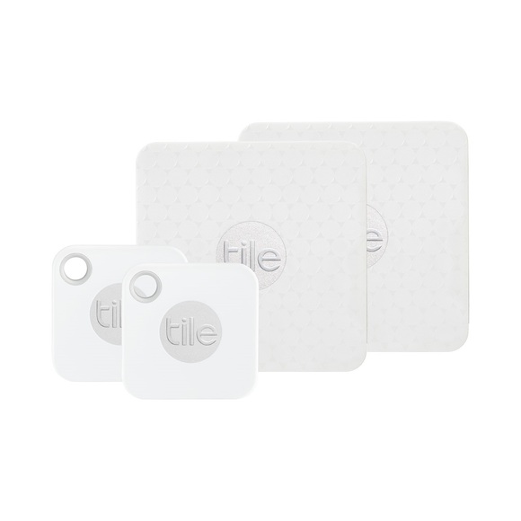 Tile Mate (2019) + Slim Combo - Schlüsselfinder (2x Mate, 2x Slim) (Weiss)