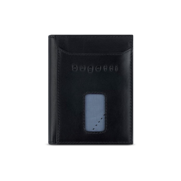 Secure Slim - RFID Kreditkartenhalter mit Wiener Münzfach Romano Schwarz