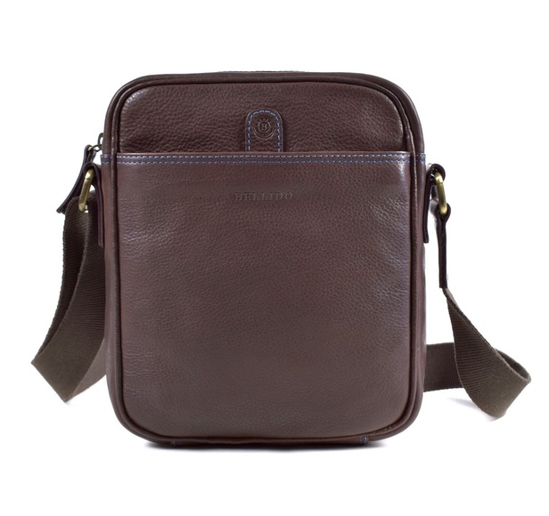 Ledertasche mit Schulterriemen 24 cm