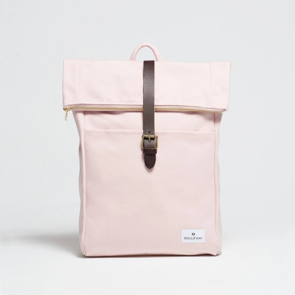 Foldtop Rucksack, Blush Pink