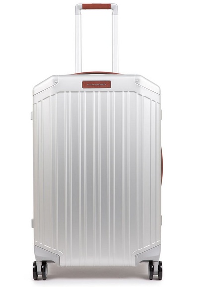 Ultra Slim Mittelgrosser Koffer Grau/Leder