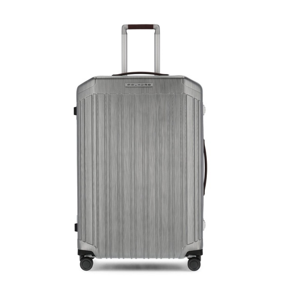 PQ-Light - Ultra Slim Grosser Hartschalentrolley Schwarz/Leder