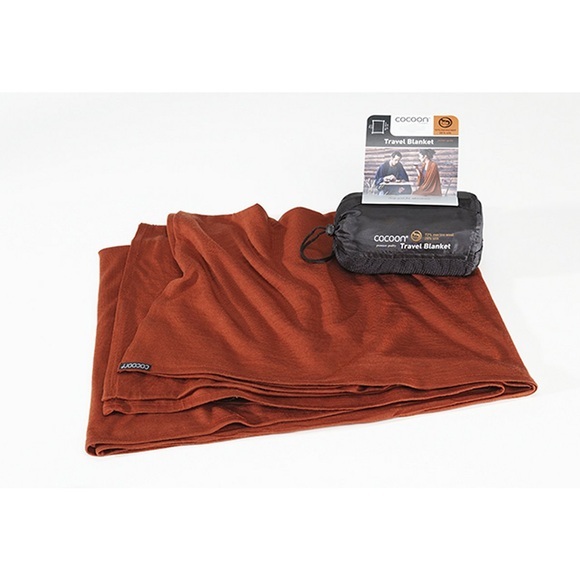 Cocoon Travel Blanket Merino Wool/Silk dark terracotta 2019 Reisedecken