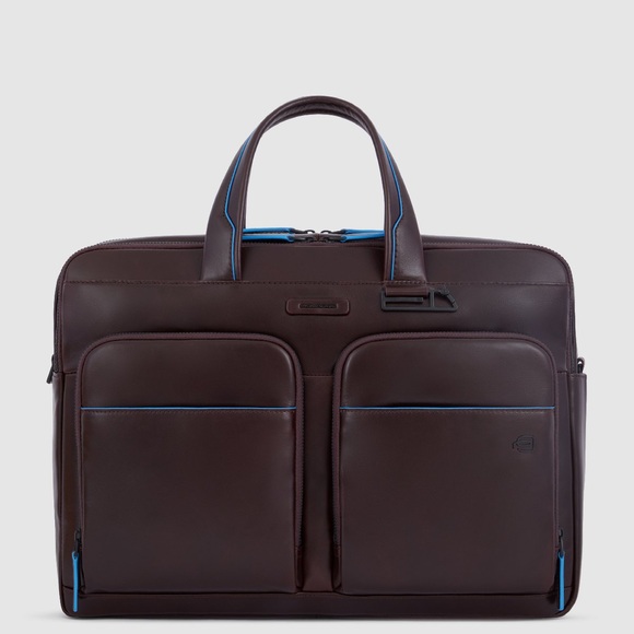 Black Square - Aktentasche aus Leder mit Laptopfach 15.6