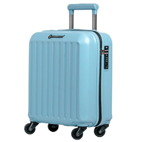 Hartschalenkoffer Spinner, Underseat Unisex Hellblau 45cm