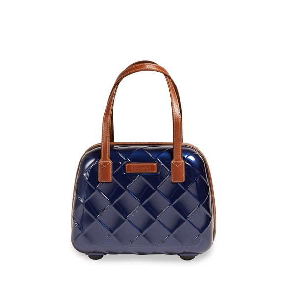 Leather & More - Hartschalen-Koffer Beautycase Blau