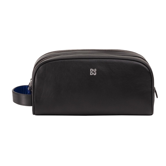 Thani - Beauty Case aus Leder Schwarz
