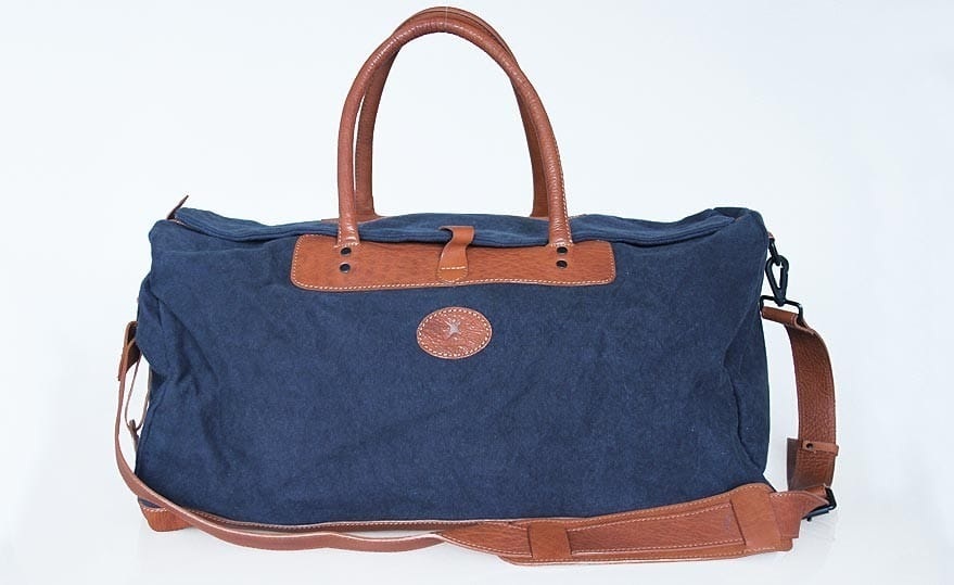 Reisetasche Mittel in Blau/Braun